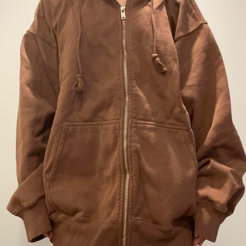 Brandy Melville Brown Fleece Jacket